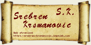 Srebren Krsmanović vizit kartica